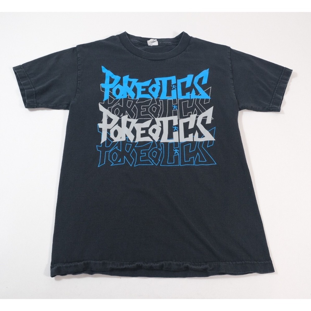 Poreotics T-Shirt Mens Small Black Graphic Logo Short Sleeve Streetwear Tee